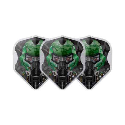 Dart Flights L-Style Signature Champagne Flight: L1EZ Standard Berry Van Peer v4 Type B Clear White