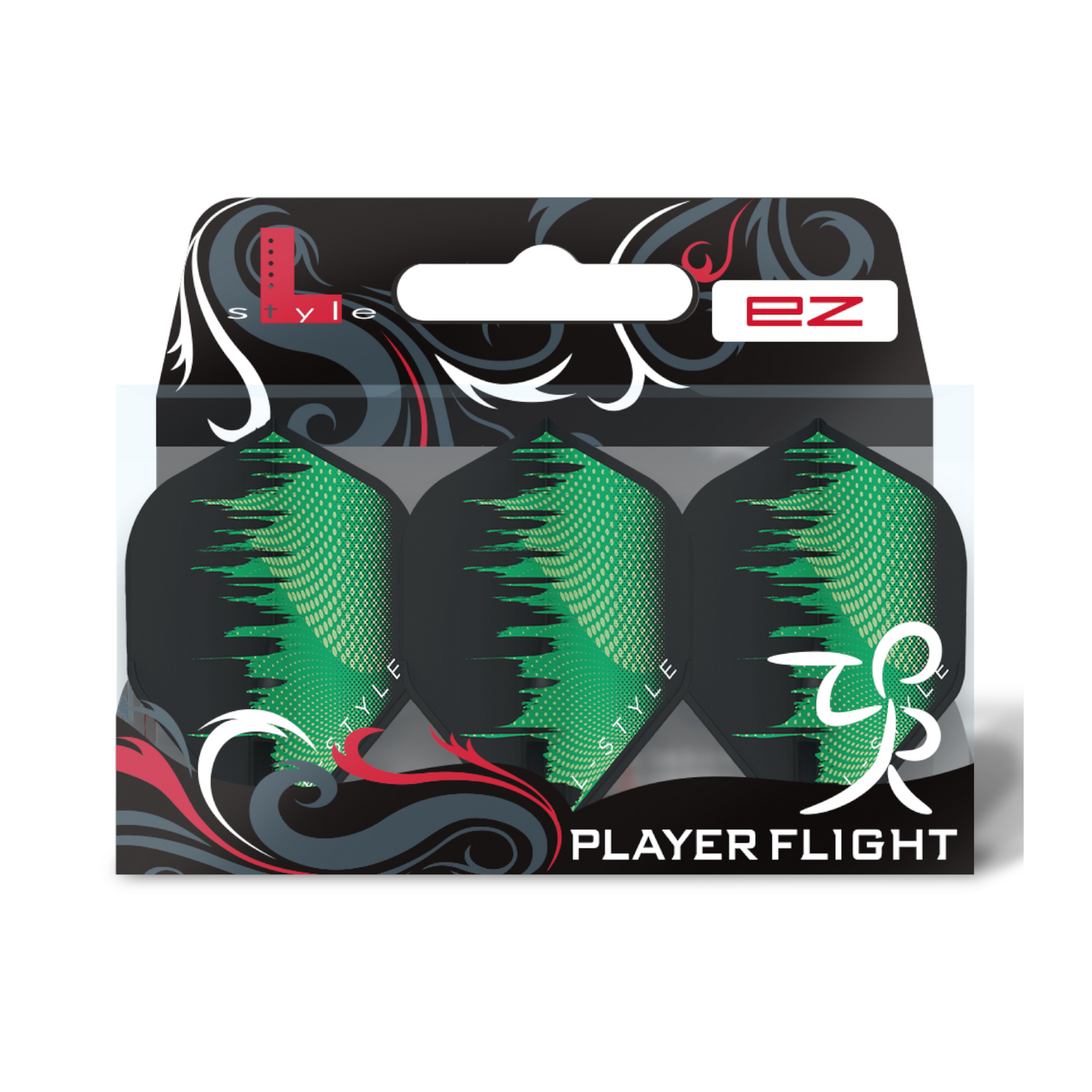 Dart Flights L-Style Signature Champagne Flight: L1EZ Standard David Evans Typ B Green