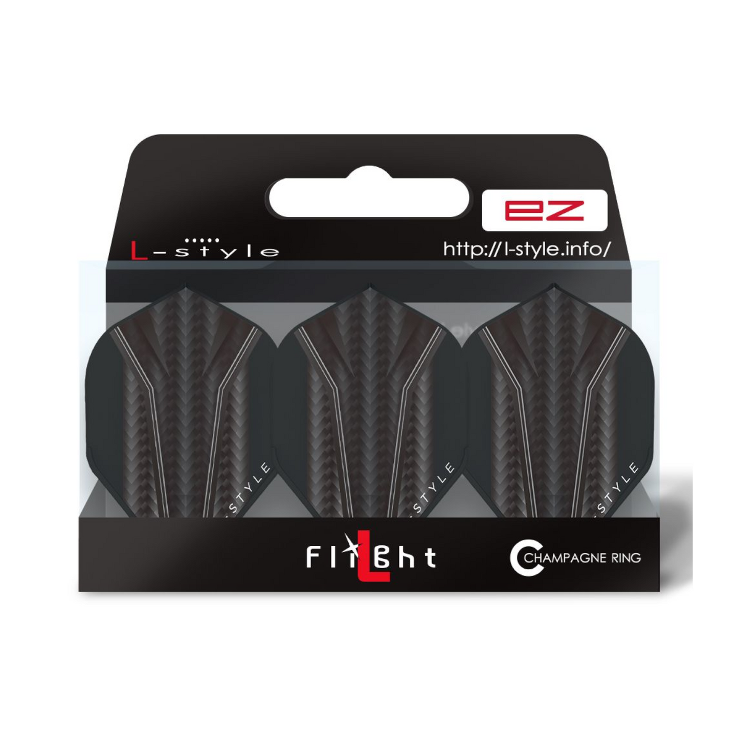 Dart Flights L-Style Signature Champagne Flight:  L1EZ Standard Inception Black