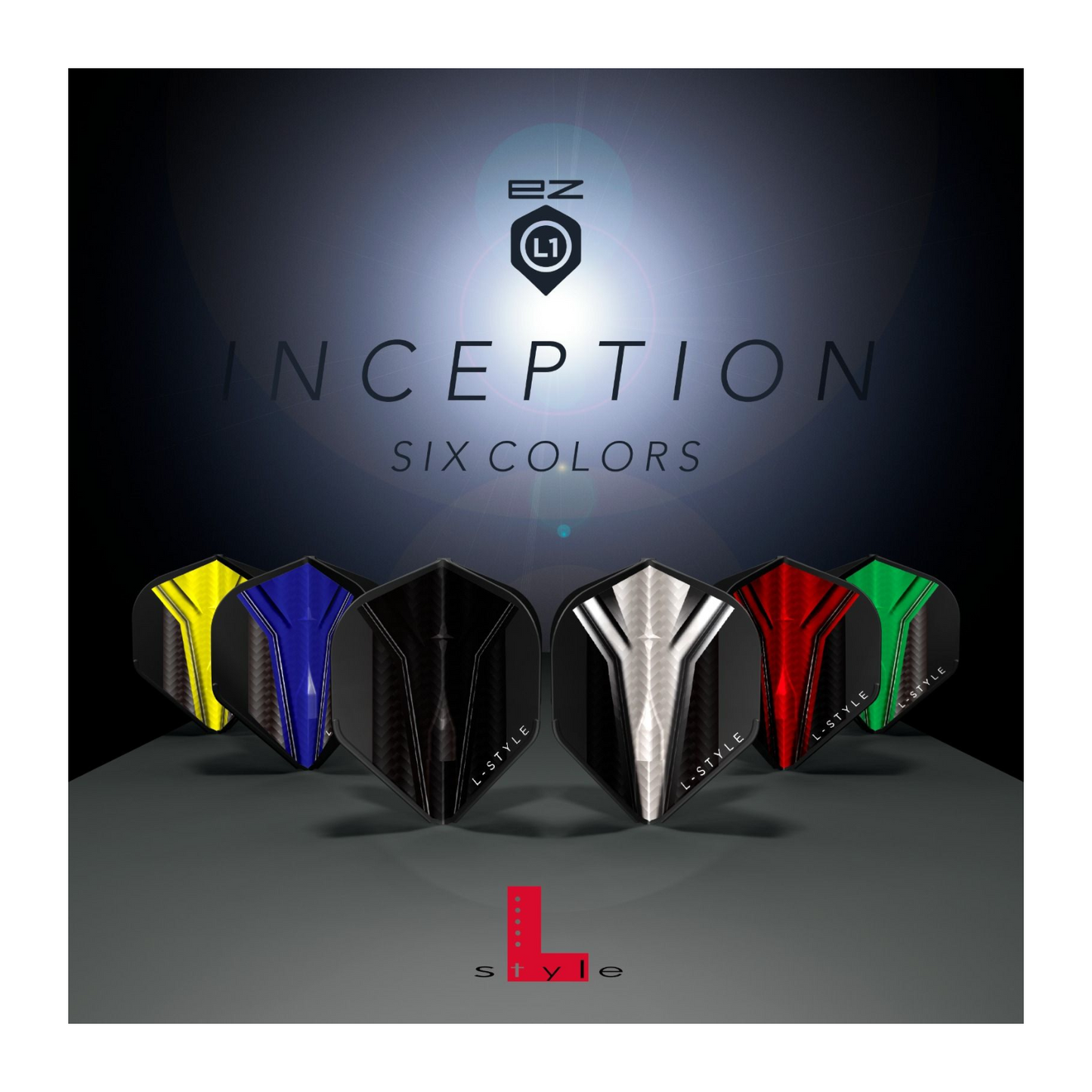 Dart Flights L-Style Signature Champagne Flight:  L1EZ Standard Inception Black