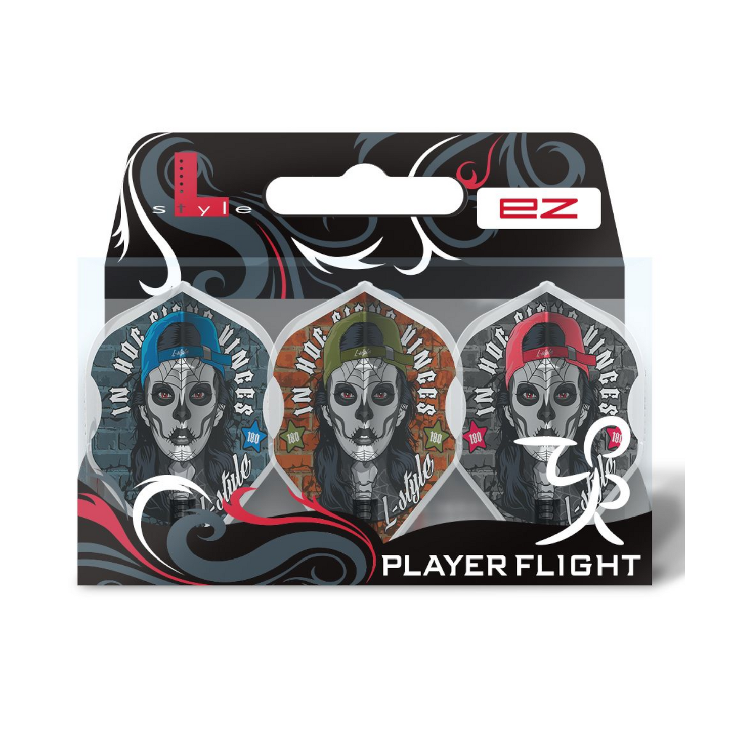 Dart Flights L-Style Signature Champagne Flight: L1EZ Standard Jesus Noguera v3 Clear White