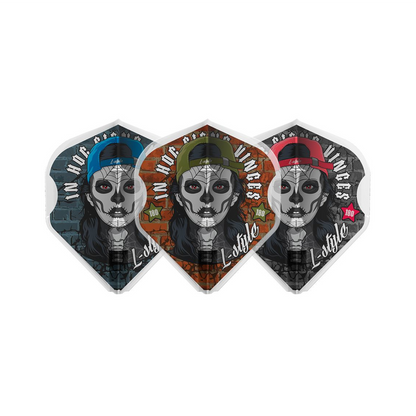 Dart Flights L-Style Signature Champagne Flight: L1EZ Standard Jesus Noguera v3 Clear White