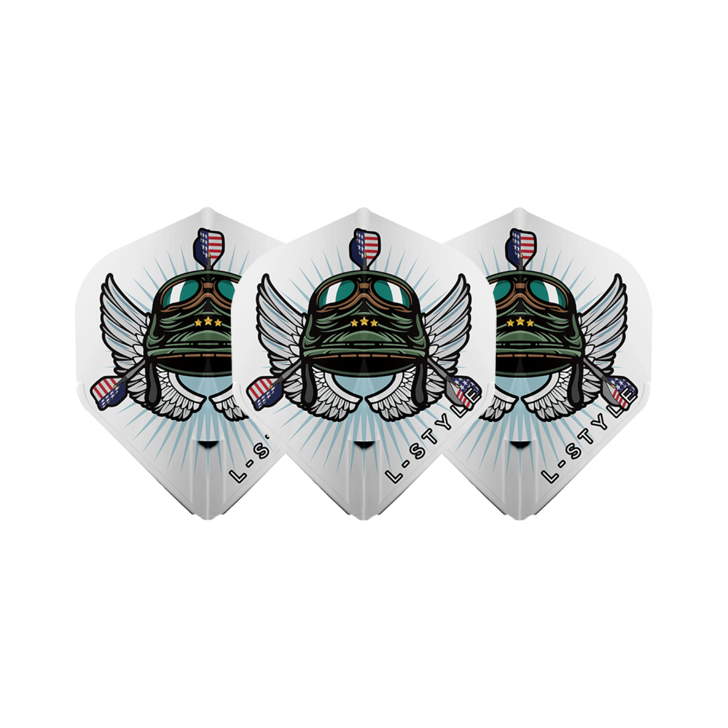 Dart Flights L-Style Signature Champagne Flight: L1EZ Standard Leonard Gates v3 White