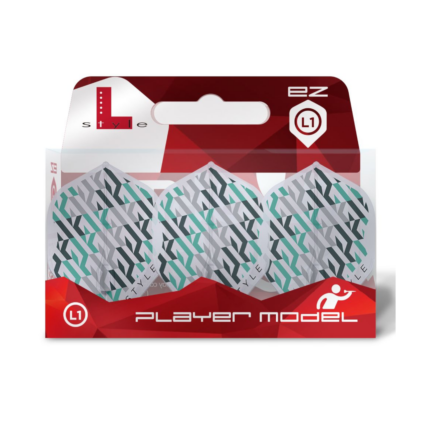 Dart Flights L-Style Signature Champagne Flight: L1EZ Standard Nico Kurz v2 Clear White