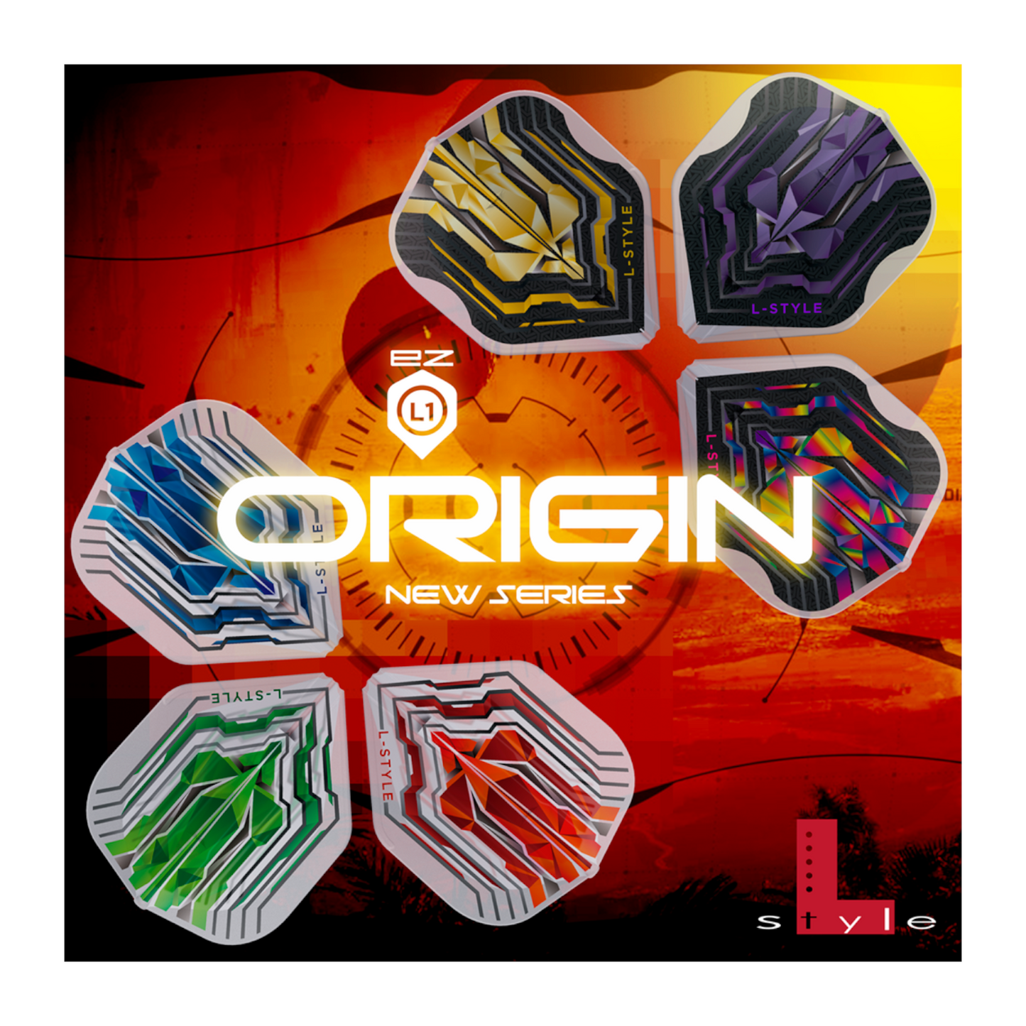 Dart Flights L-Style Signature Champagne Flight: L1EZ Standard Origin Series Green