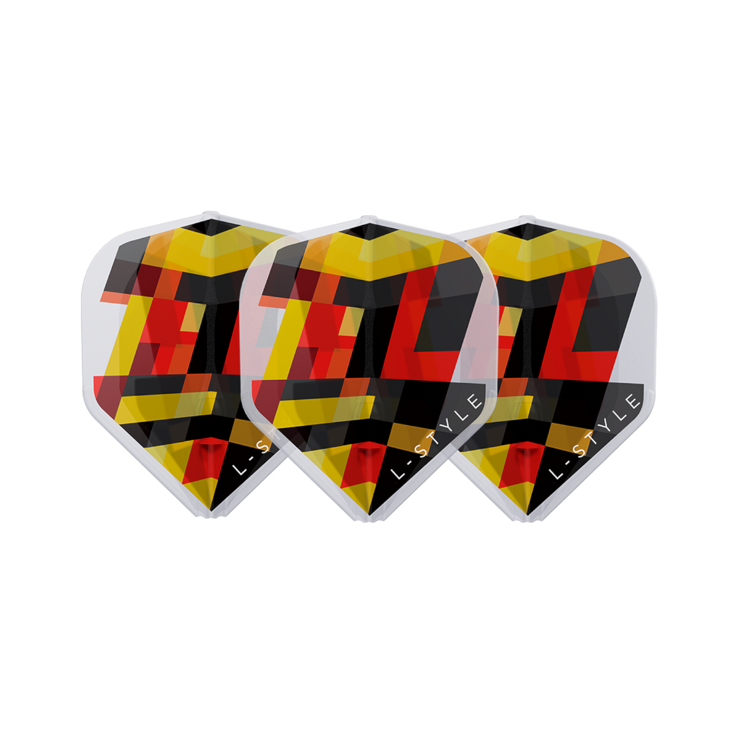 Dart Flights L-Style Signature Champagne Flight: L1EZ Standard L-style RYB Series Type A Clear White