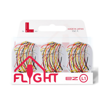 Dart Flights L-Style Signature Champagne Flight: L1EZ Standard L-style RYB Series Type B Clear WHite