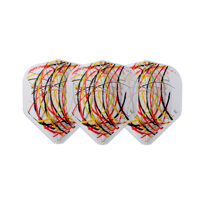 Dart Flights L-Style Signature Champagne Flight: L1EZ Standard L-style RYB Series Type B Clear WHite