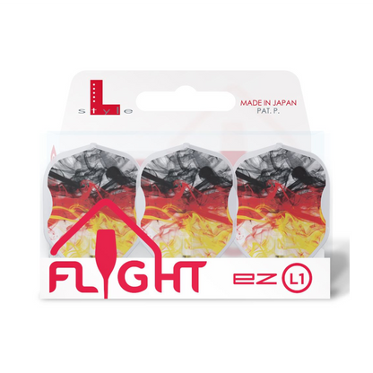 Dart Flights L-Style Signature Champagne Flight: L1EZ Standard RYB Series Type D Clear White