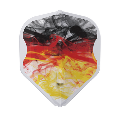 Dart Flights L-Style Signature Champagne Flight: L1EZ Standard RYB Series Type D Clear White