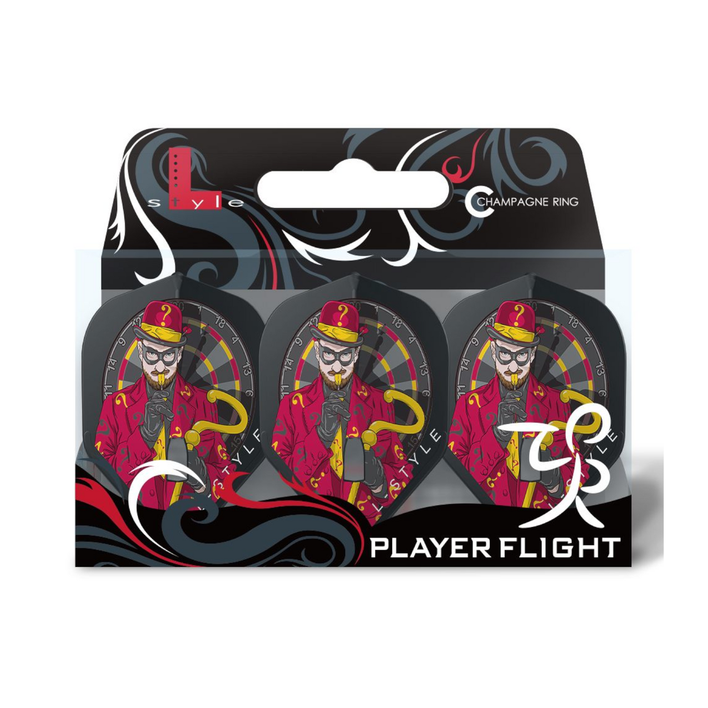 Dart Flights L-Style Signature Champagne Flight:  L1PRO Brian Raman Black