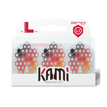 Dart Flights L-Style Signature Champagne Flight:  L1PRO KAMI Standard Rene  Eidams v3 Clear White