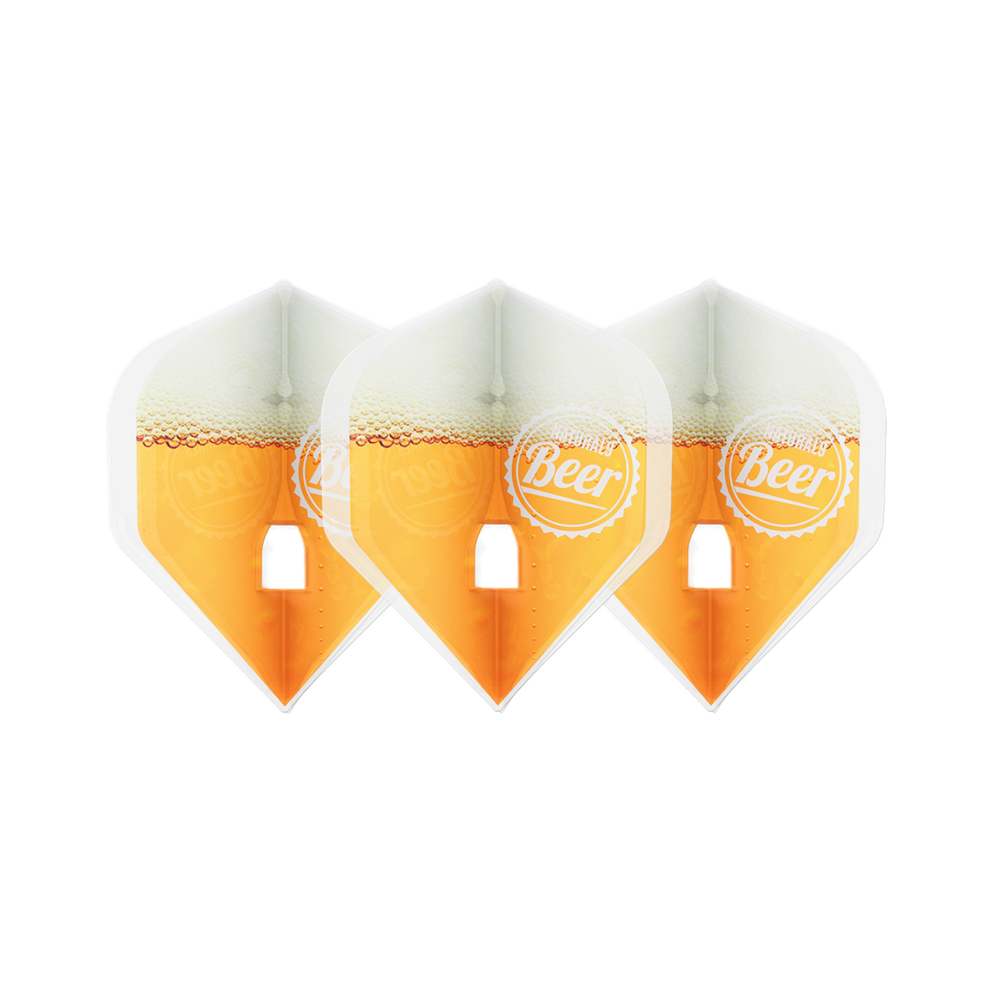 Dart Flights Signature Champagne Flight: L1PRO Natural9 Love Beer Clear White