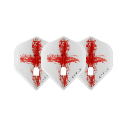 Dart Flights L-Style Signature Champagne Flight:  L1PRO Standard Beau Greaves  v2 Clear White