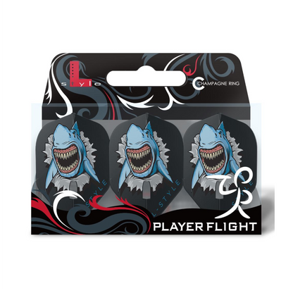 Dart Flights L-Style Signature Champagne Flight:  L1PRO Standard Florian Hempel  Black