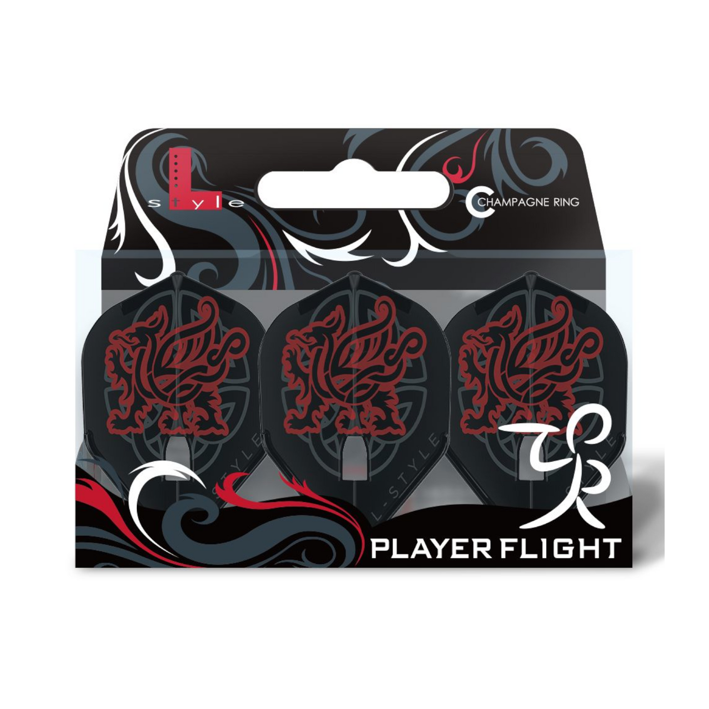 Dart Flights L-Style Signature Champagne Flight:  L1PRO Jim Williams v2 Black