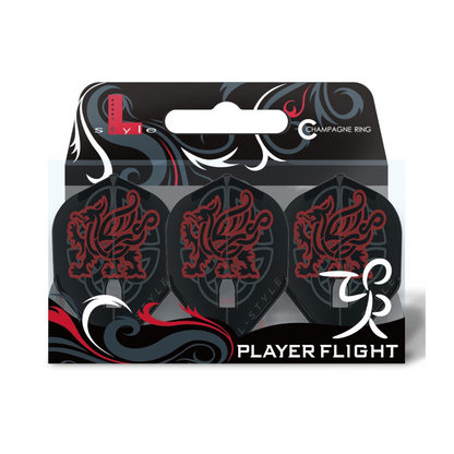 Dart Flights L-Style Signature Champagne Flight:  L1PRO Jim Williams v2 Black