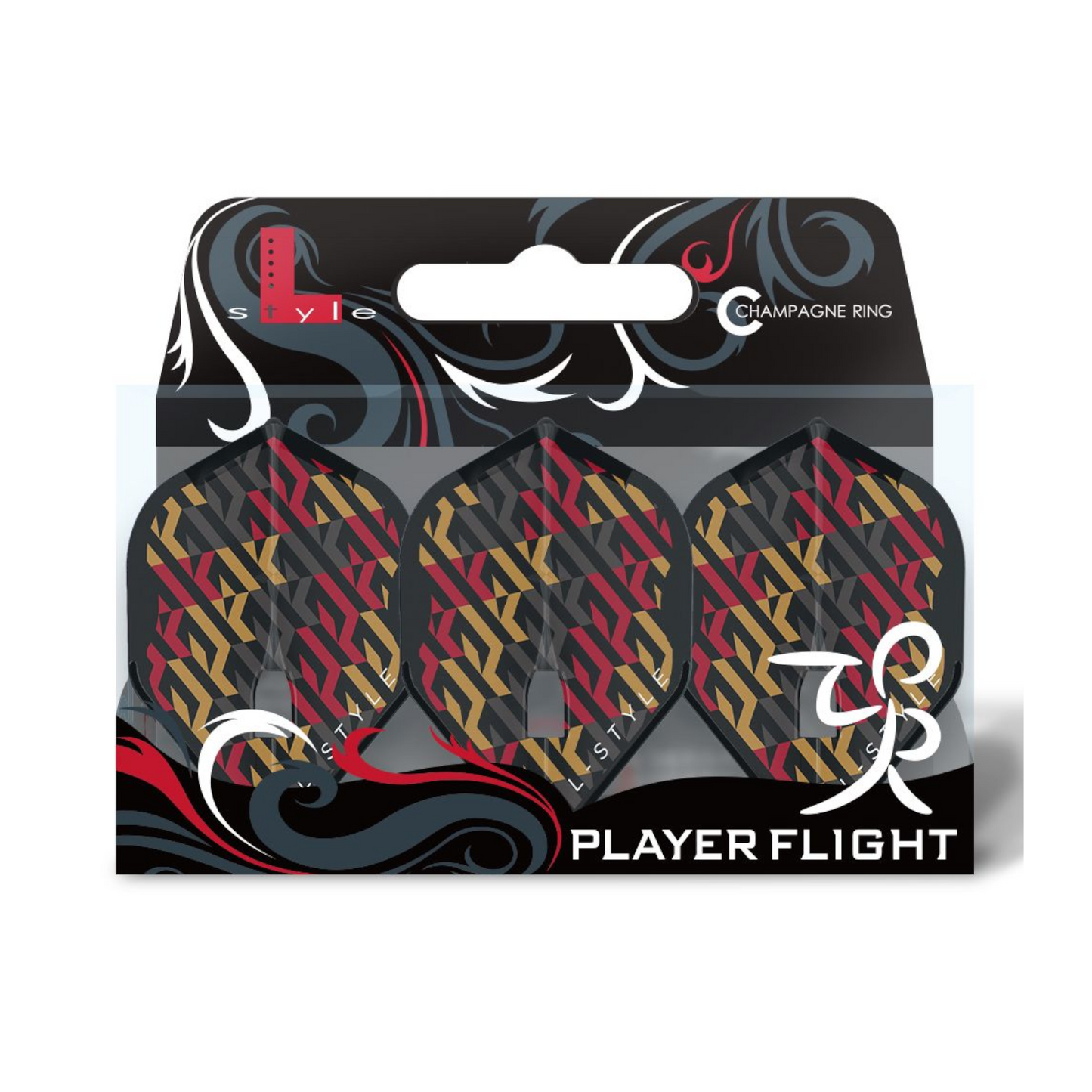 Dart Flights L-Style Signature Champagne Flight:  L1PRO Standard Nico Kurz v2  Black