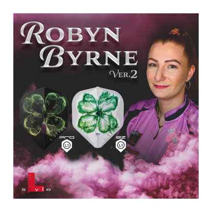 Dart Flights L-Style Signature Champagne Flight: L1EZ Standard Robyn Byrne v2 Clear White