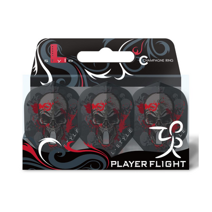 Dart Flights L-Style Signature Champagne Flight:  L1PRO Standard Ryan Searle V2  Clear Black