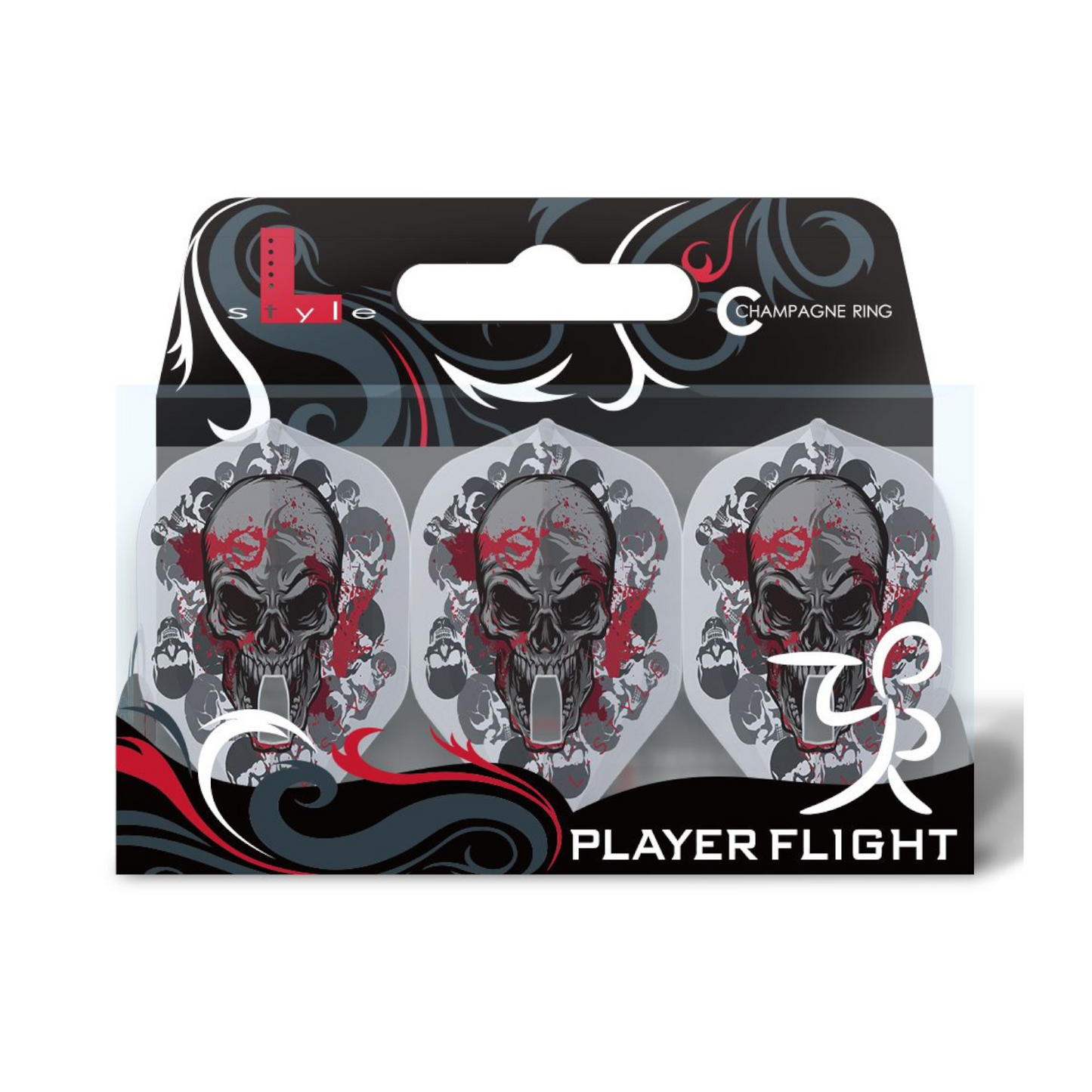 Dart Flights L-Style Signature Champagne Flight:  L1PRO Standard Ryan Searle V2  Clear White