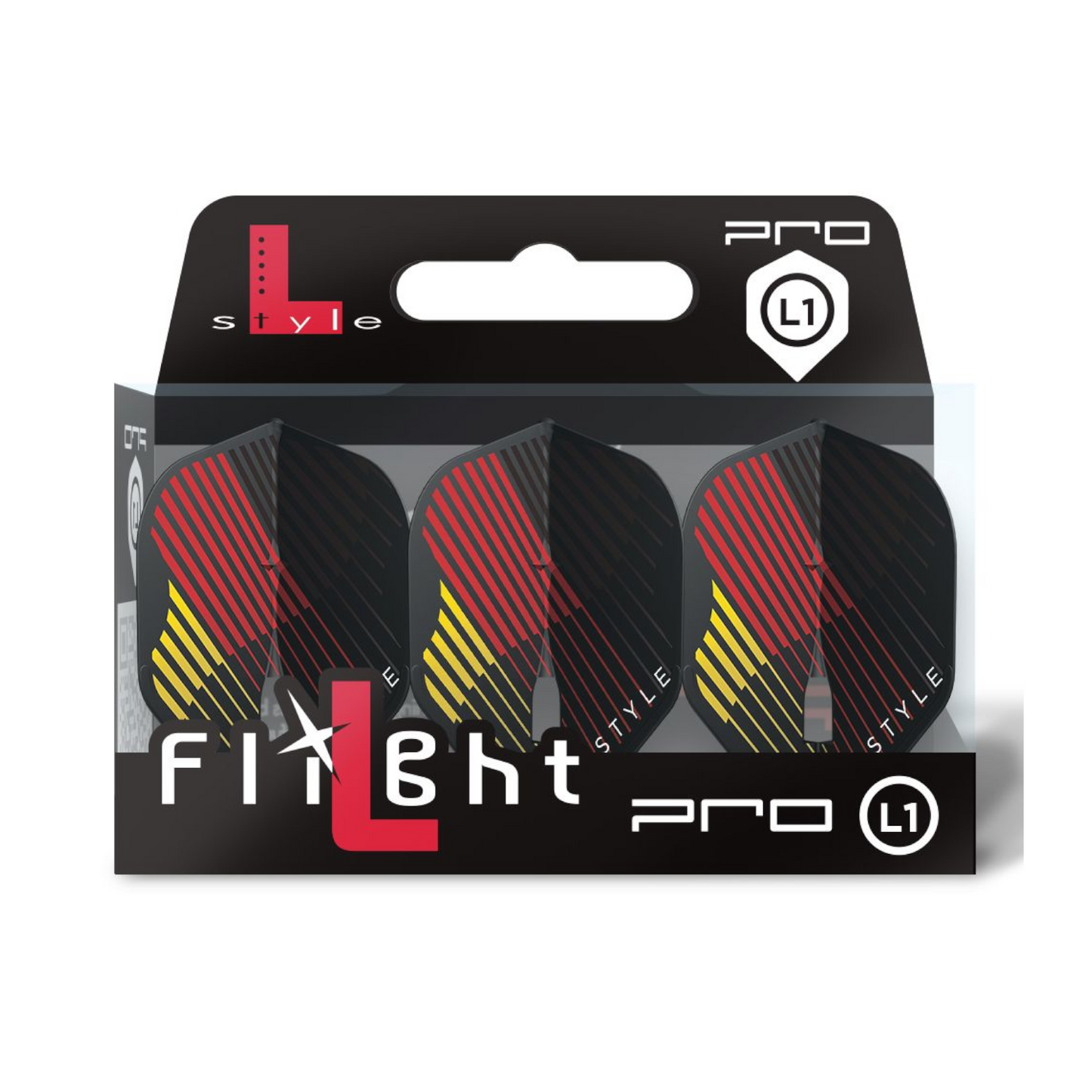 Dart Flights L-Style Signature Champagne Flight: L1PRO L-style RYB Series Type C Black