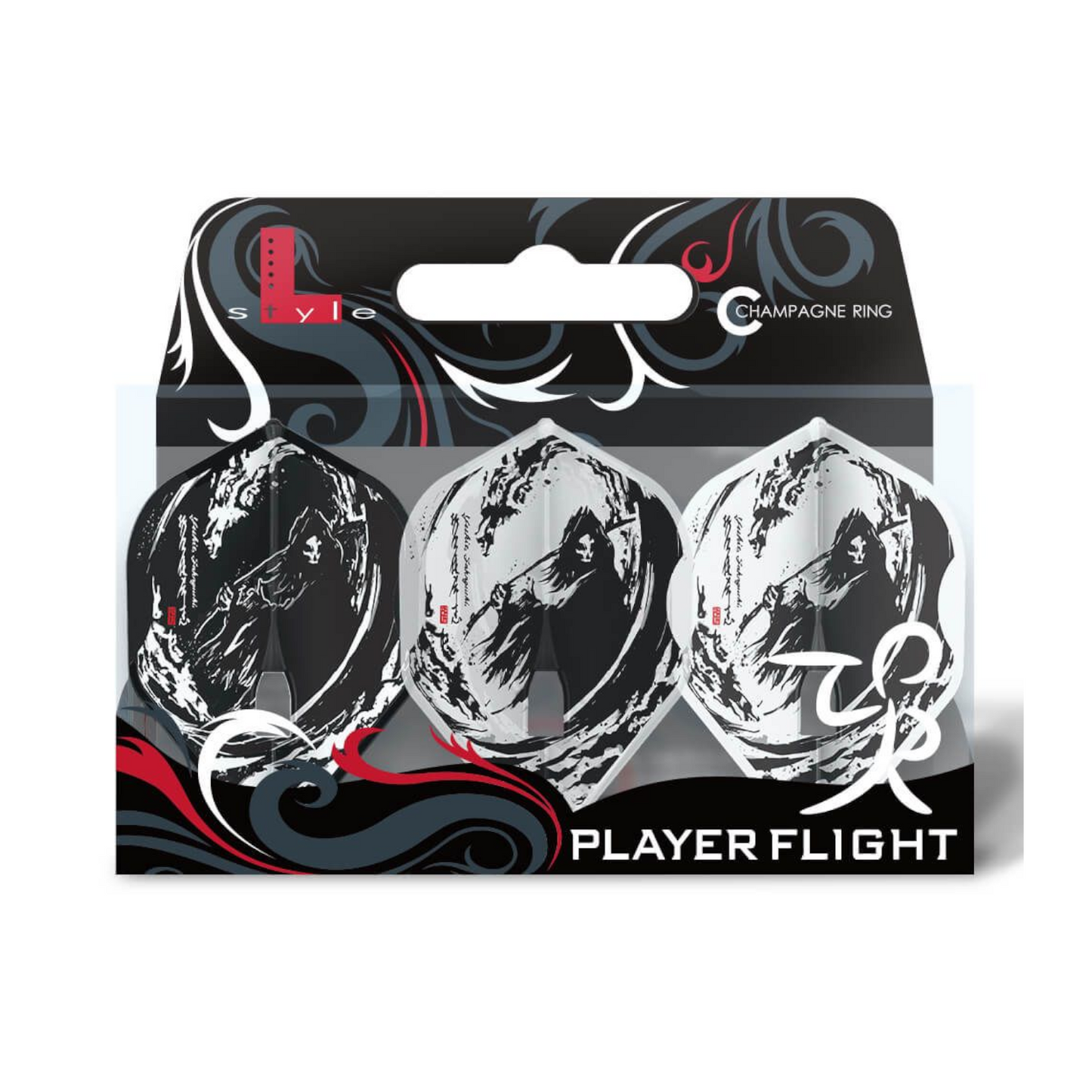 Dart Flights L-Style Signature Champagne Flight:  L1PRO Standard Yukie Sakaguchi  v2 Mix