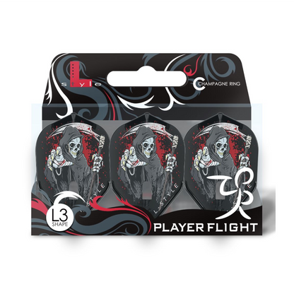 Dart Flights L-Style Signature Champagne Flight: L3PRO Shape Adam Stella v1 Black