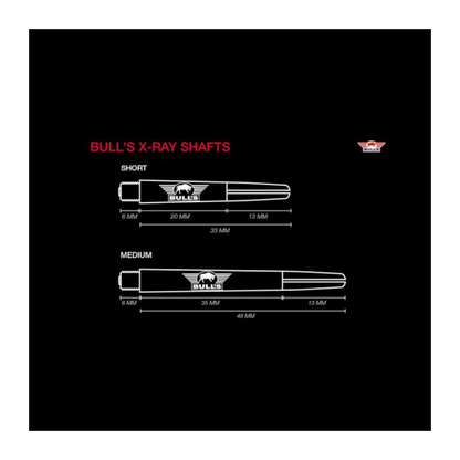 Dart Shaft BULL'S X-Ray + Ring Schwarz