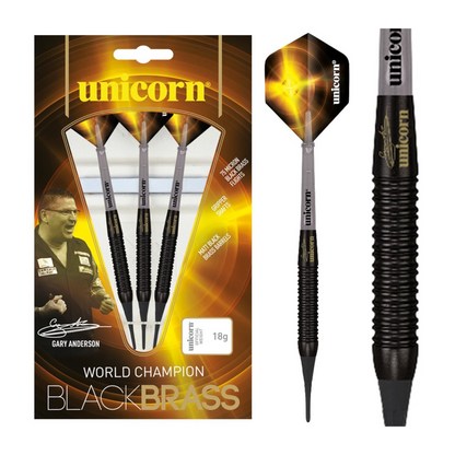 Softdart UNICORN Black Brass Gary Anderson P1