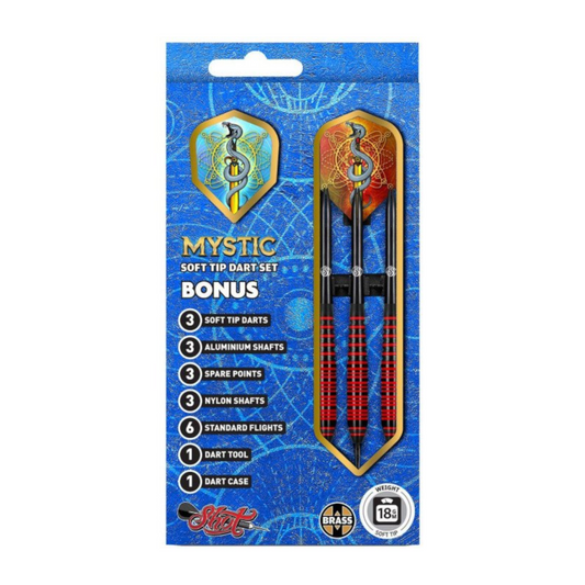 Softdart SHOT Value Range Mystic Red Plated Brass Darts Set