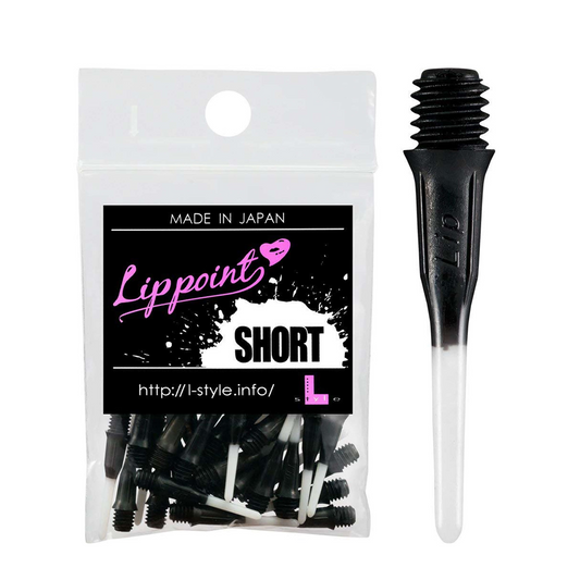 Softdart Spitzen L-Style LIPPOINT SHORT TwoTone Black 30stk.
