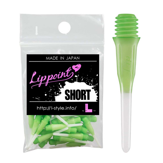 Softdart Spitzen L-Style LIPPOINT SHORT TwoTone Green 30stk.