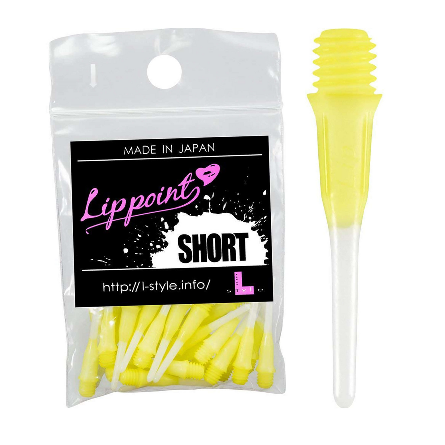 Softdart Spitzen L-Style LIPPOINT SHORT TwoTone Yellow 30stk.