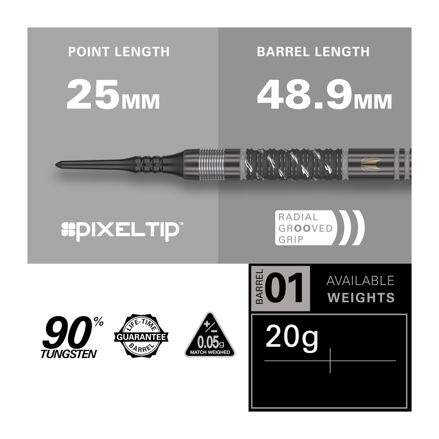 Softdart TARGET DIMITRI VAN DEN BERGH 90% x ECHO