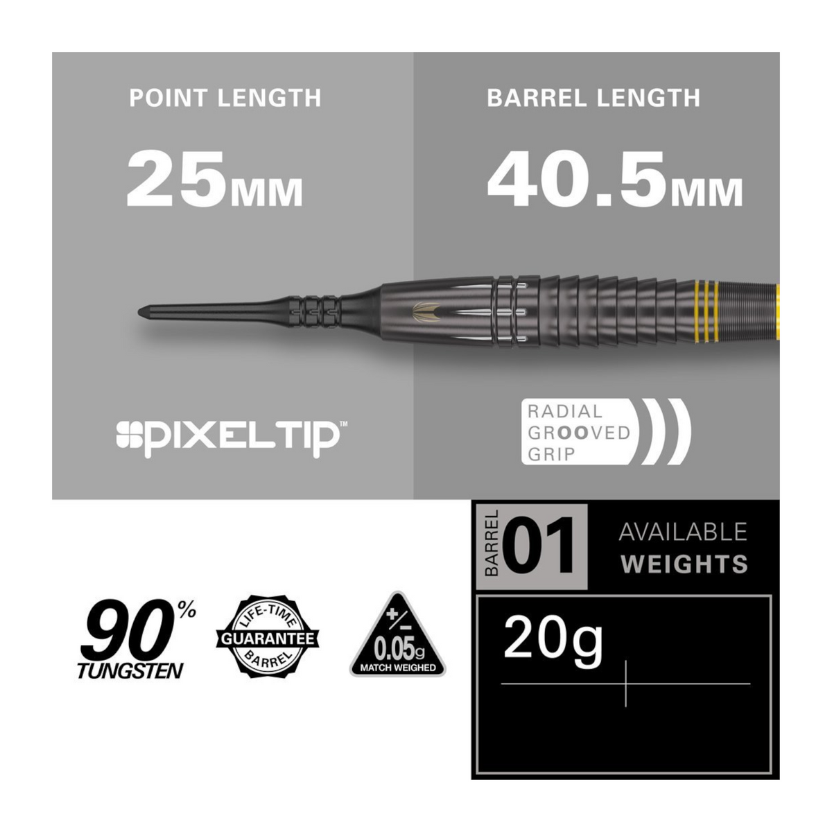 Softdart TARGET Scott Williams Black 90% 20 Gramm