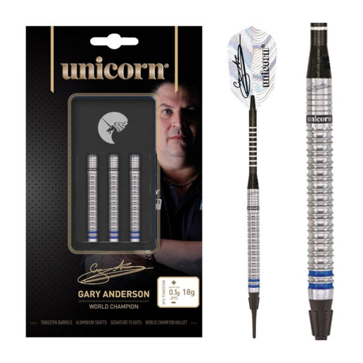 Softdart UNICORN W.C Gary Anderson Phase 3 90%