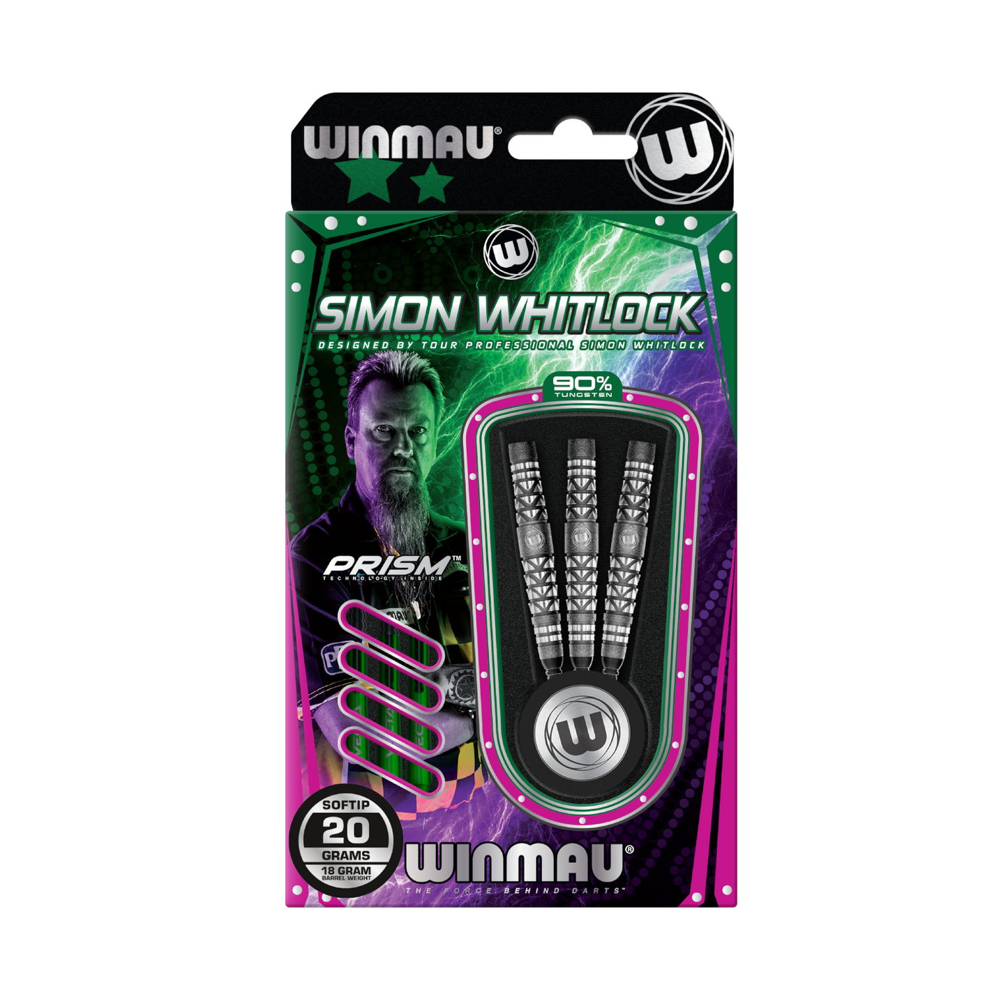 Softdart WINMAU Simon Whitlock 90% Shotblast