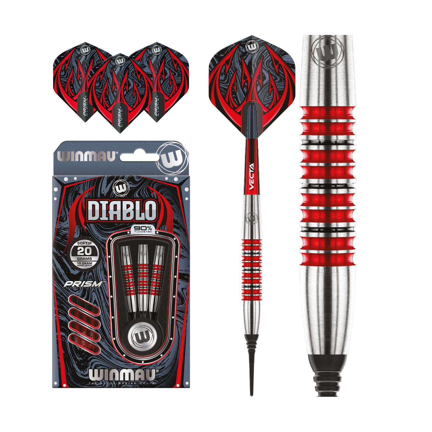 Softdart WINMAU Diablo 90% Torpedo