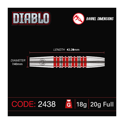 Softdart WINMAU Diablo 90% Torpedo