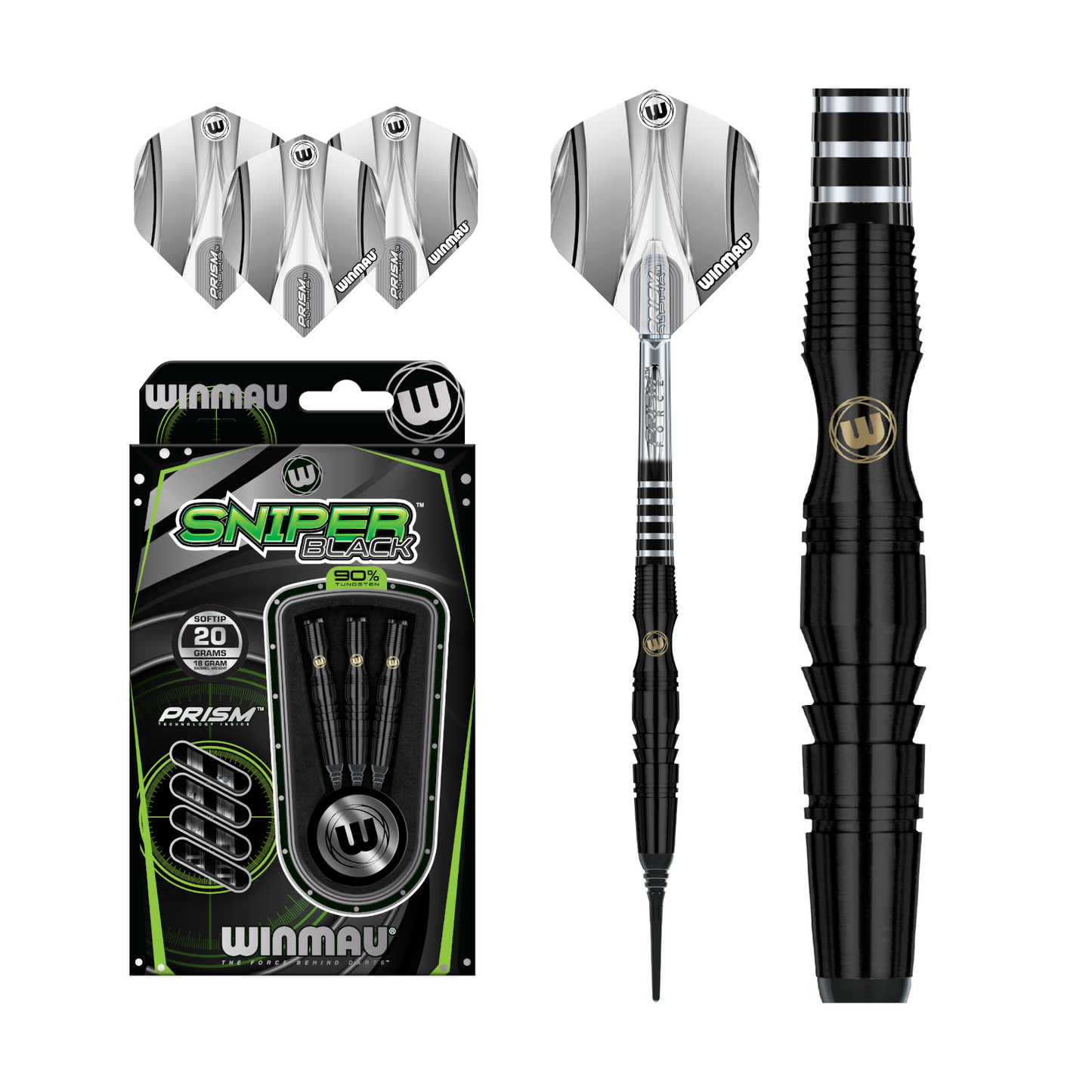 Softdart WINMAU Sniper Black 90%