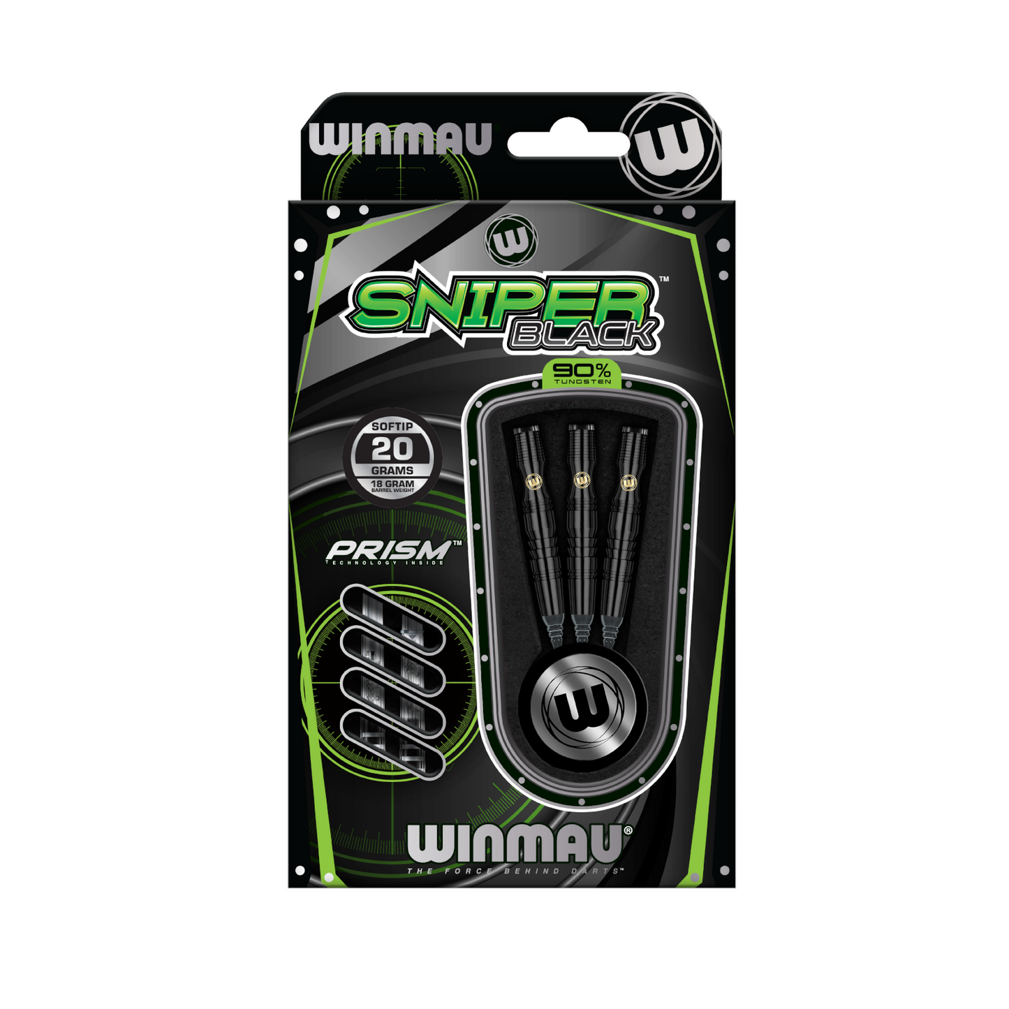 Softdart WINMAU Sniper Black 90%