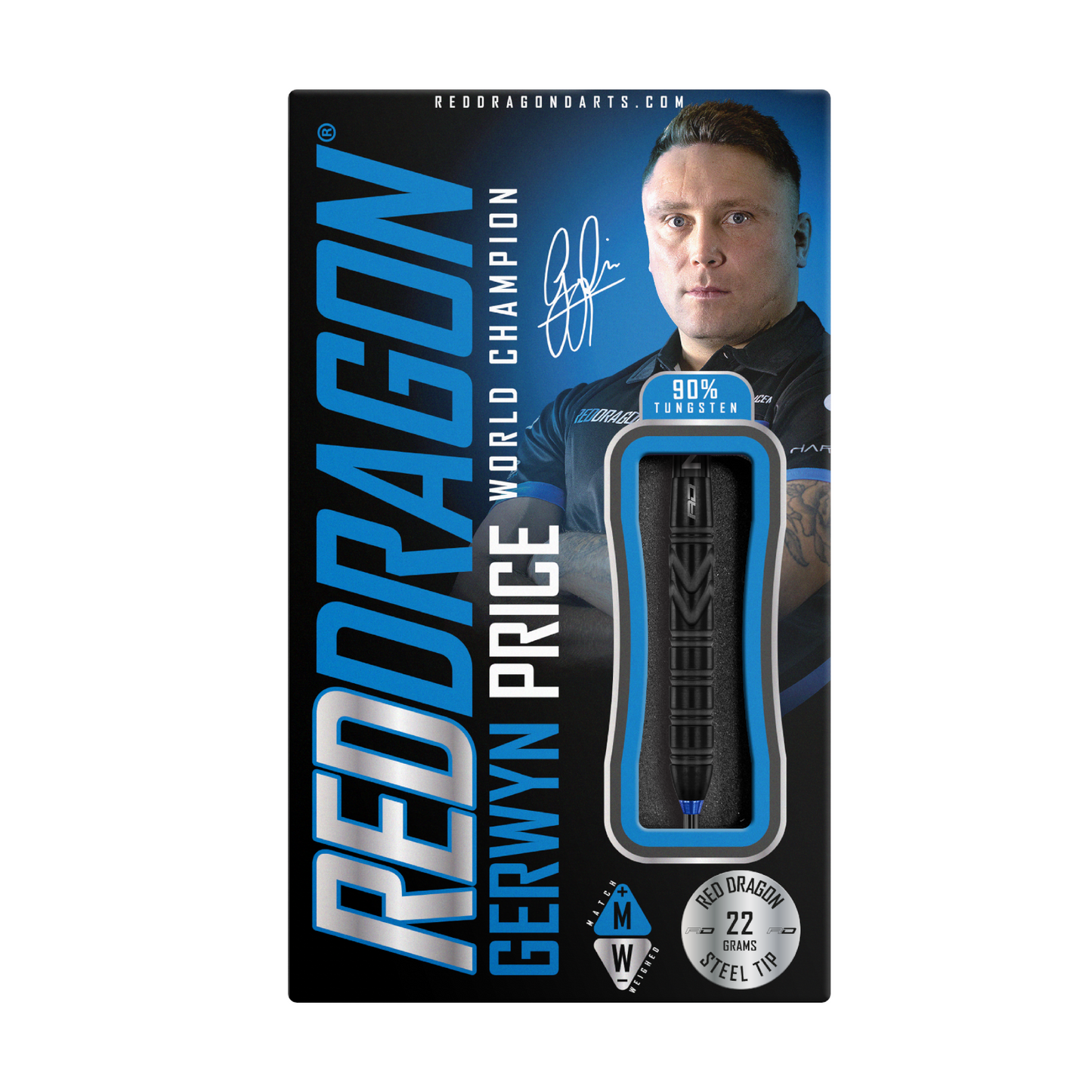 Steeldart REDDRAGON Gerwyn Price - Black SE 90%