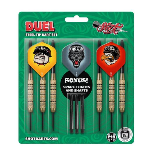 Steeldart SHOT Value Range Duel Steeltip Darts Set 18 gram