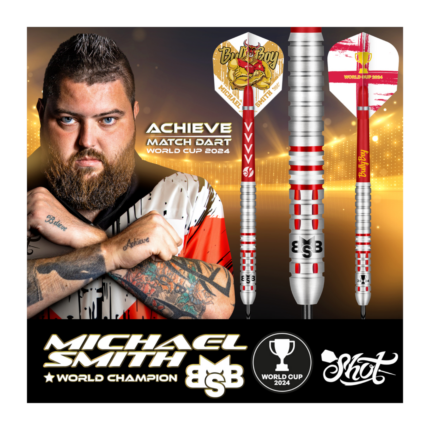 Steeldart SHOT Michael Smith WC Limited Edition 90%