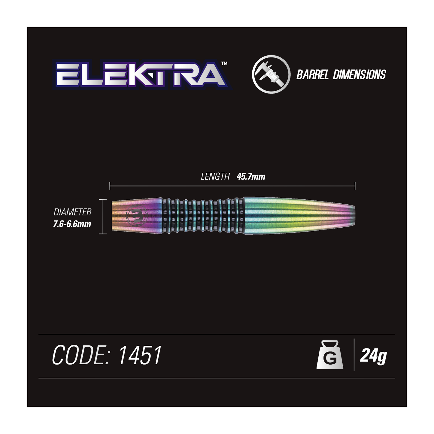 Steeldart WINMAU Elektra 90%