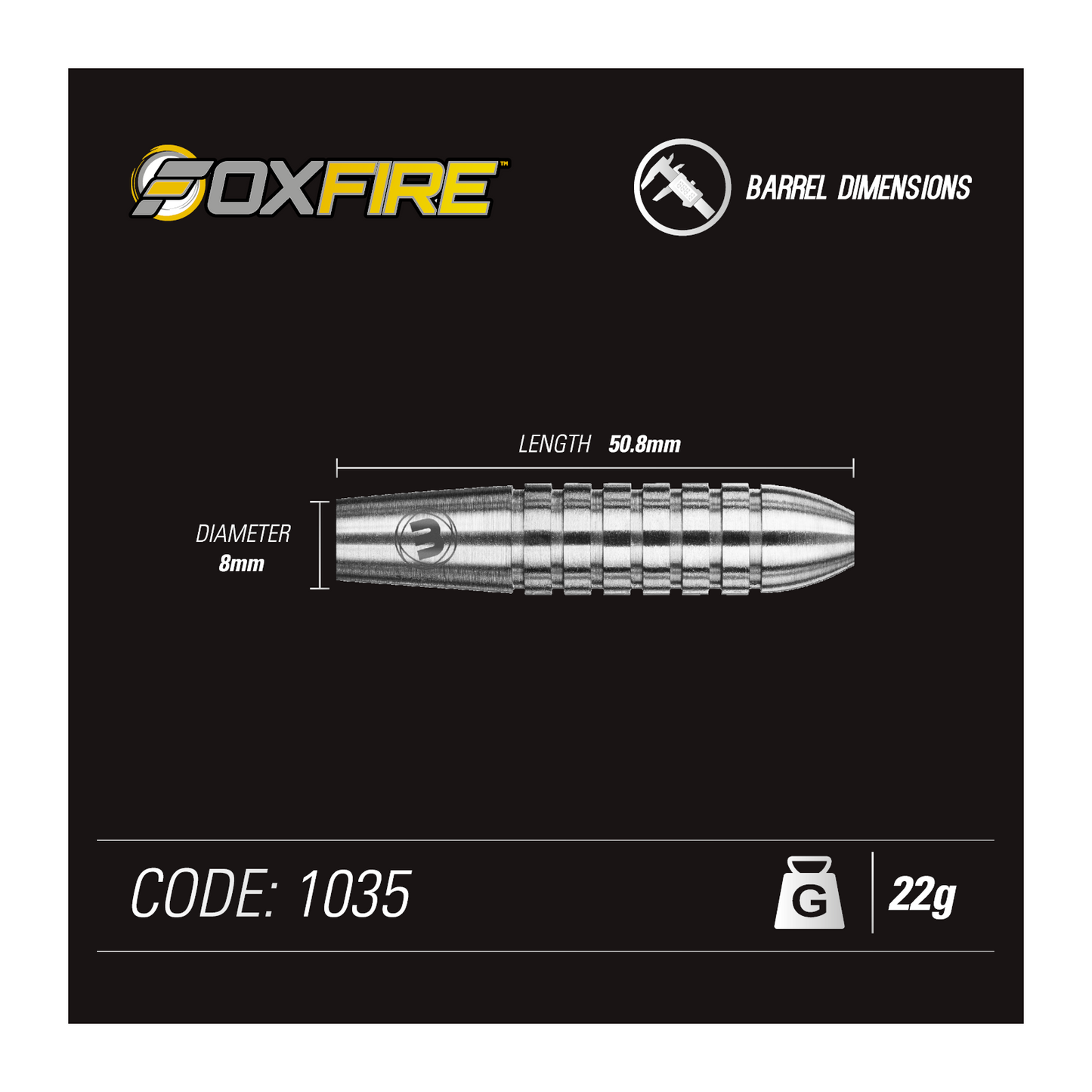 Steeldart WINMAU Foxfire 80%