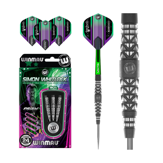 Steeldart WINMAU Simon Whitlock 90% Shotblast