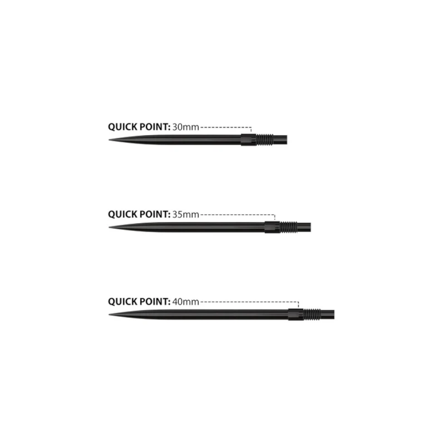Steeldart Spitzen HARROWS QUICK Points Black