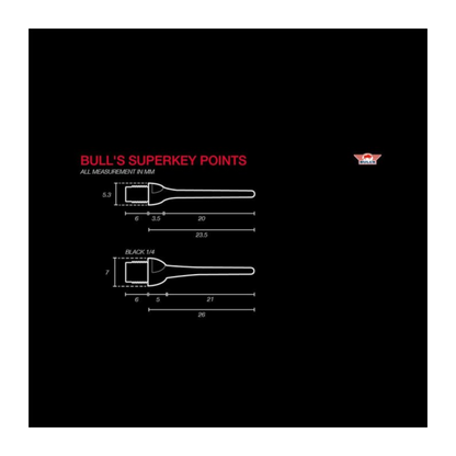 Softdart Spitzen BULL'S Superkey 2BA 1000 Stk.